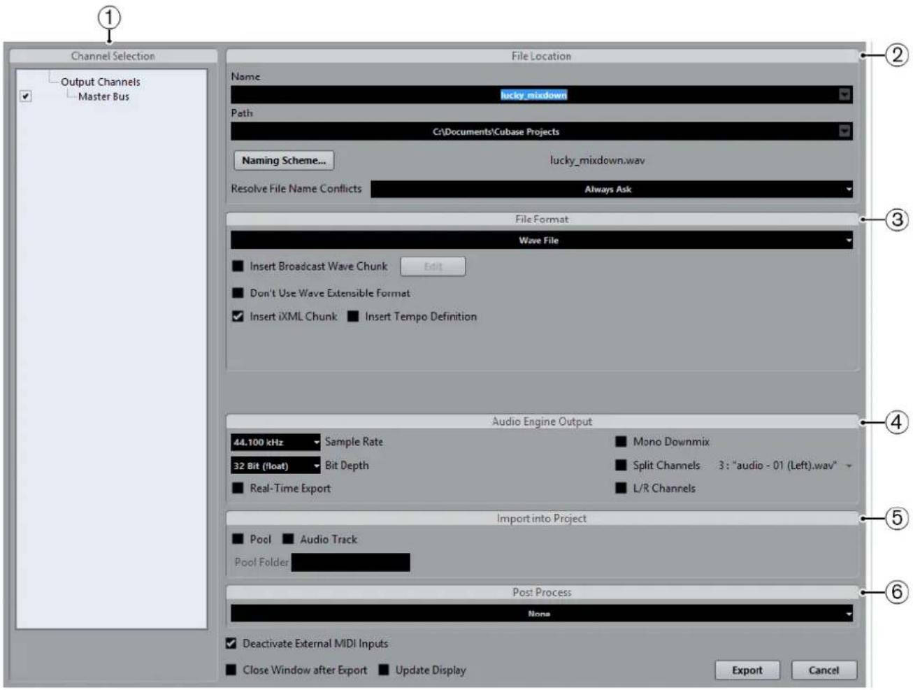 STEINBERG Cubase AI 9.5 - Export Audio Mixdown - 1