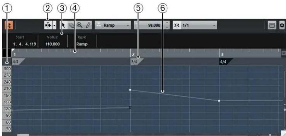 STEINBERG Cubase AI 9.5 - Tempo Track Editor - 1