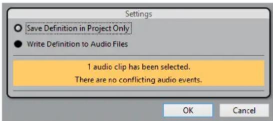 STEINBERG Cubase AI 9.5 - Set Definition From Tempo - 1