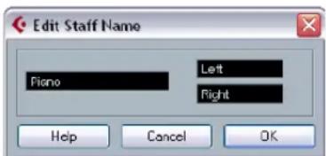 STEINBERG Cubase Studio 5 - Staff names - 2