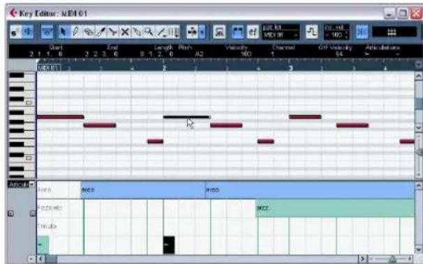 STEINBERG Cubase Studio 5 - Articulations in the Key, Drum, and In-Place Editors - 1