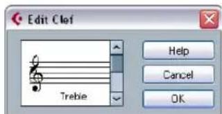 STEINBERG Cubase Studio 5 - In the Edit clef dialog - 1