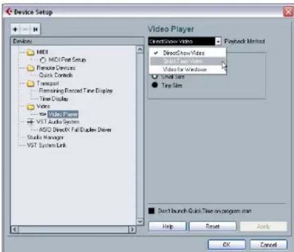 STEINBERG Cubase Studio 5 - About the QuickTime video playback engine - 1