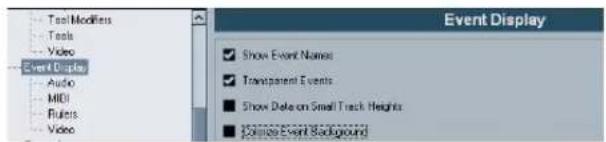 STEINBERG Cubase Studio 5 - Customizing the event background - 1