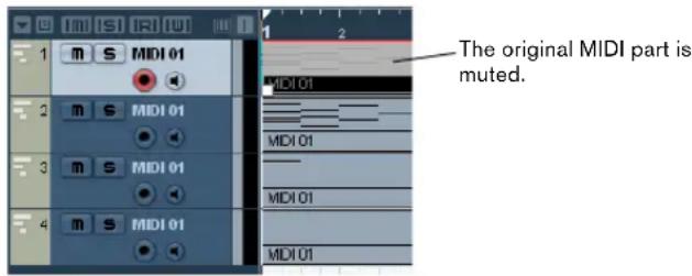 STEINBERG Cubase Studio 5 - Dissolving parts into separate channels - 2