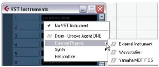STEINBERG Cubase Studio 5 - How to use the external instrument - 1