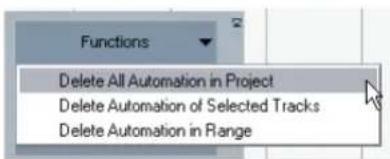 STEINBERG Cubase Studio 5 - The Functions pop-up menu - 1