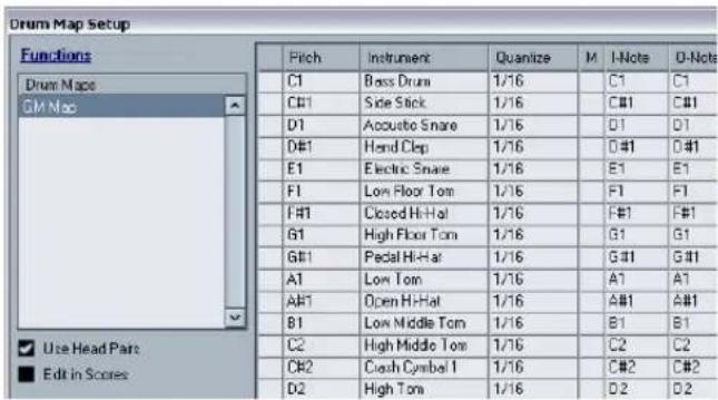 STEINBERG Cubase Studio 5 - About drum maps - 1