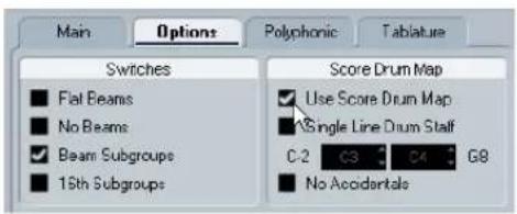 STEINBERG Cubase Studio 5 - Use Score Drum Map on/off - 1