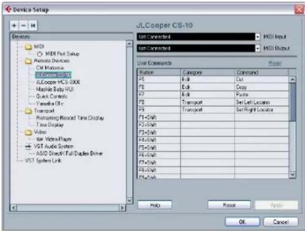 STEINBERG Cubase Studio 5 - Selecting a remote device - 1