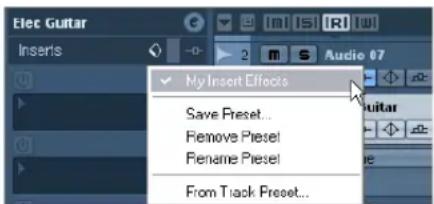 STEINBERG Cubase Studio 5 - Saving insert effect combinations - 2
