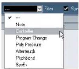 STEINBERG Cubase Studio 5 - Filtering MIDI events - 1