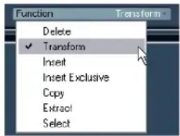 STEINBERG Cubase Studio 5 - Selecting a function - 1