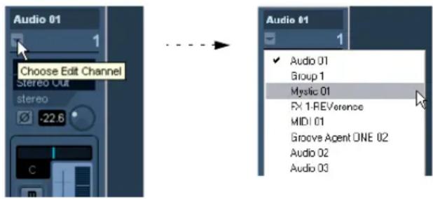 STEINBERG Cubase Studio 5 - Changing channels in the Channel Settings window - 1