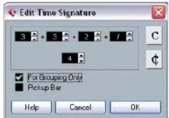 STEINBERG Cubase Studio 5 - Using the Edit Time Signature dialog - 1