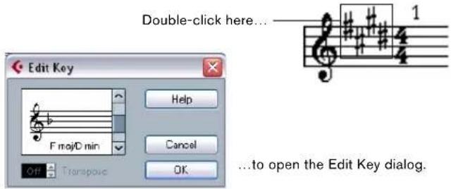 STEINBERG Cubase Studio 5 - In the Edit Key dialog - 1