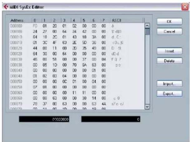STEINBERG Cubase Studio 5 - Editing System Exclusive messages - 1
