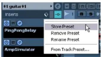 STEINBERG Cubase Studio 5 - Saving insert effect combinations - 1