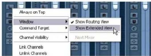 STEINBERG Cubase Studio 5 - Normal vs. Extended channel strips - 2