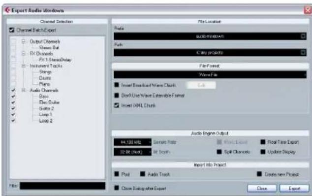 STEINBERG Cubase Studio 5 - Mixing down to audio files - 1