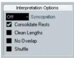 STEINBERG Cubase Studio 5 - Interpretation Options - 1