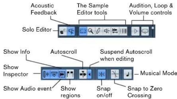STEINBERG Cubase Studio 5 - The toolbar - 1