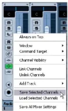 STEINBERG Cubase Studio 5 - Saving mixer settings - 1