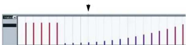 STEINBERG Cubase Studio 5 - Editing velocity values - 7
