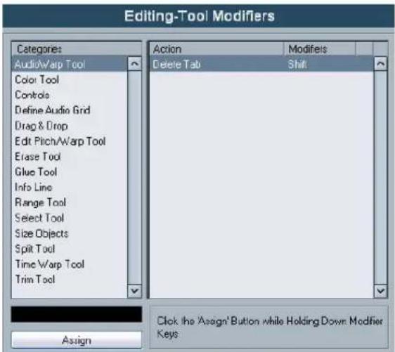 STEINBERG Cubase Studio 5 - Setting up tool modifier keys - 1