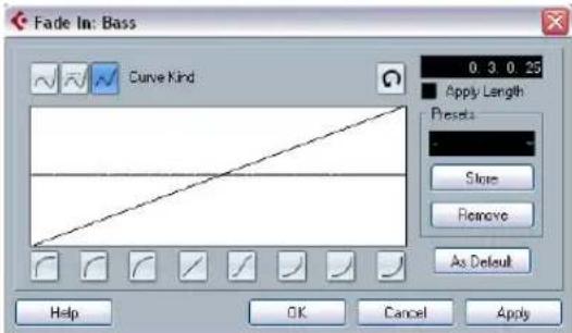 STEINBERG Cubase Studio 5 - The Fade dialogs - 1
