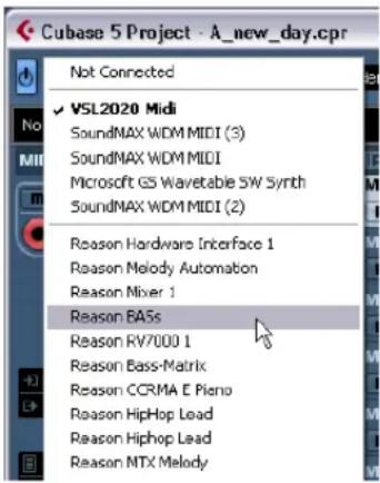 STEINBERG Cubase Studio 5 - Routing MIDI via ReWire2 - 2