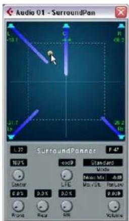 STEINBERG Cubase Studio 5 - The SurroundPanner controls - 1
