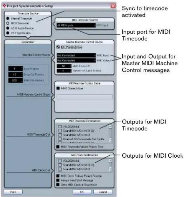 STEINBERG Cubase Studio 5 - Setting up Cubase for external sync to timecode - 1
