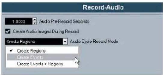 STEINBERG Cubase Studio 5 - Create Events mode (Preferences) - 1
