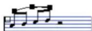 STEINBERG Cubase Studio 5 - Inserting a slur over a selection of notes - 2