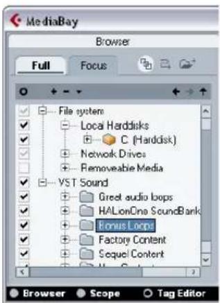 STEINBERG Cubase Studio 5 - Browsing for media files - 1