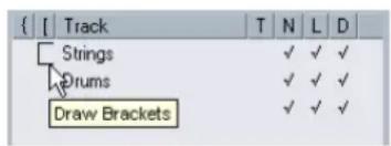 STEINBERG Cubase Studio 5 - Adding brackets and braces - 1
