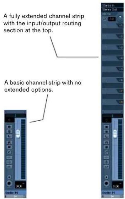 STEINBERG Cubase Studio 5 - Normal vs. Extended channel strips - 3