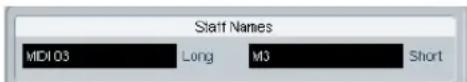 STEINBERG Cubase Studio 5 - Staff names - 1