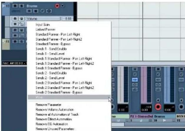 STEINBERG Cubase Studio 5 - Assigning a parameter to an automation track - 1