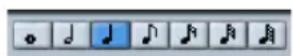 STEINBERG Cubase Studio 5 - Selecting a note value for input - 1