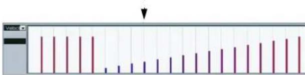 STEINBERG Cubase Studio 5 - Editing velocity values - 5