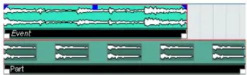 STEINBERG Cubase Studio 5 - About parts and events - 1