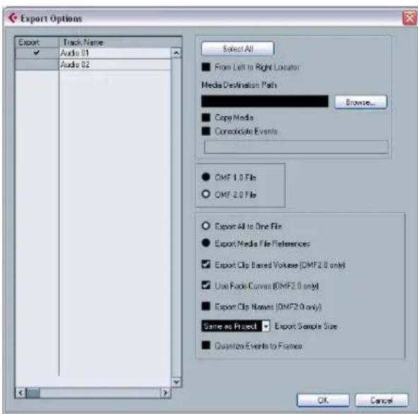 STEINBERG Cubase Studio 5 - Exporting OMF files - 1