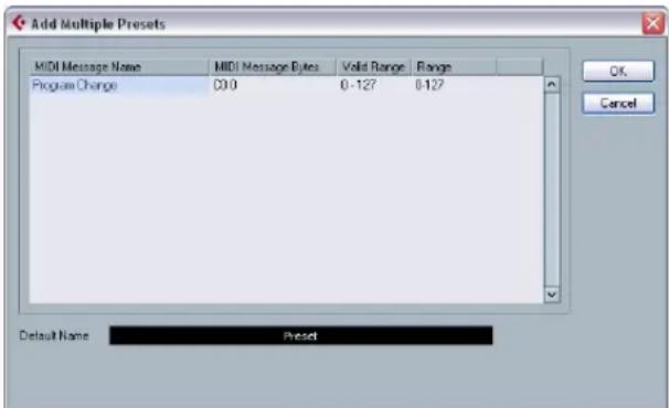 STEINBERG Cubase Studio 5 - Add Multiple Presets - 1