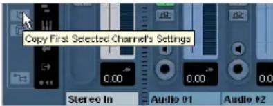 STEINBERG Cubase Studio 5 - Copying settings between audio channels - 1