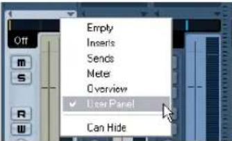 STEINBERG Cubase Studio 5 - Showing panels in the Mixer - 1