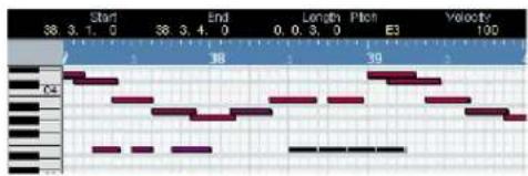 STEINBERG Cubase Studio 5 - Editing on the info line - 1