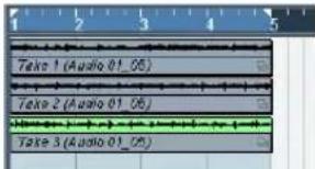 STEINBERG Cubase Studio 5 - Recording audio in Stacked mode - 1