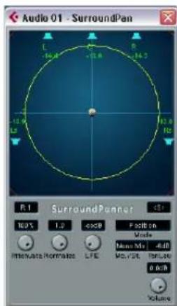 STEINBERG Cubase Studio 5 - The SurroundPanner controls - 2